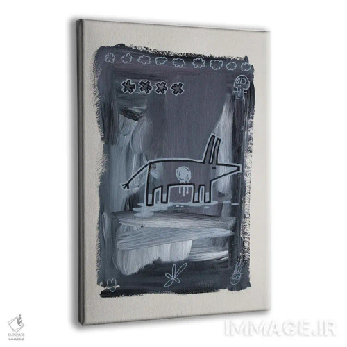 تابلو انتزاعی عشق واق واق اثر ول ول - نمای پرسپکتیو محصول