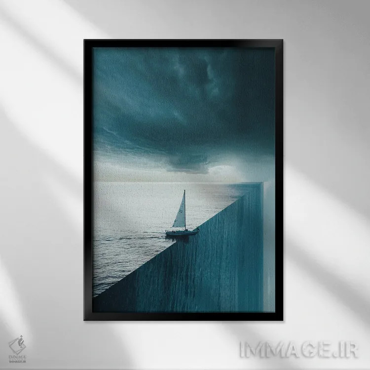 تابلو دکوراتیو ماجراجویی در واقعیت وارونه اثر ویلمن آرو - نمای قابدار مشکی