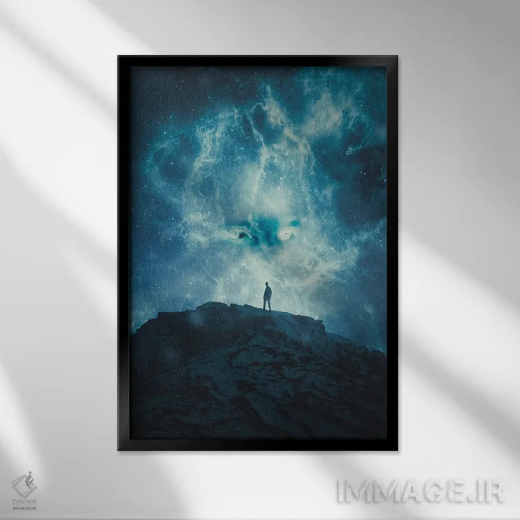 تابلو دکوراتیو حضور اثر ویلمن آرو - نمای قابدار مشکی