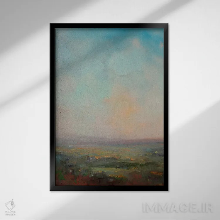 تابلو انتزاعی زندگی اکنون اثر ویلیام مک کارتی - نمای قابدار مشکی