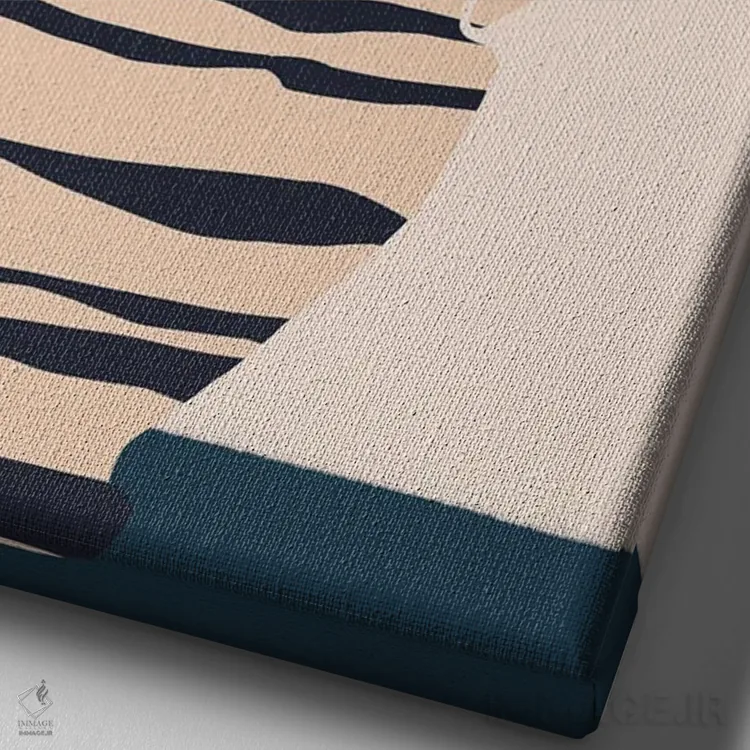 تابلو مدرن گلدان رقصان با نخل II اثر ملیسا وانگ - نمای نزدیک بافت بوم