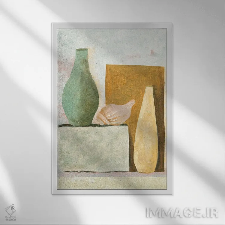 تابلو دکوراتیو طبیعت بی جان روی میز IV اثر ملیسا وانگ - نمای قابدار سفید