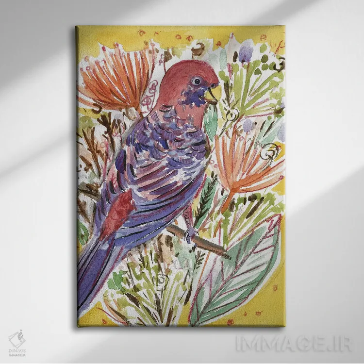 تابلو دکوراتیو پرتره گرمسیری I اثر ملیسا وانگ - نمای روبهرو روی دیوار