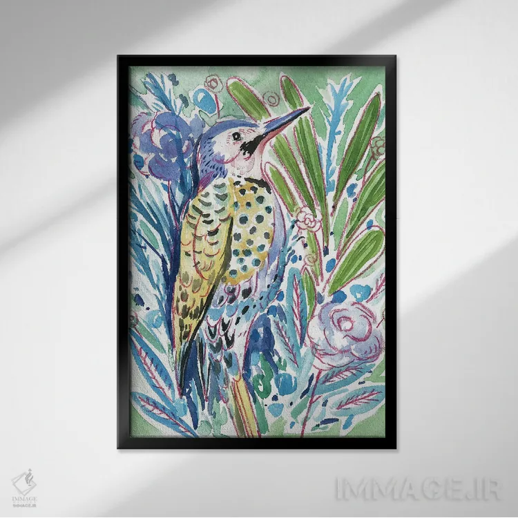 تابلو دکوراتیو پرتره گرمسیری III اثر ملیسا وانگ - نمای قابدار مشکی