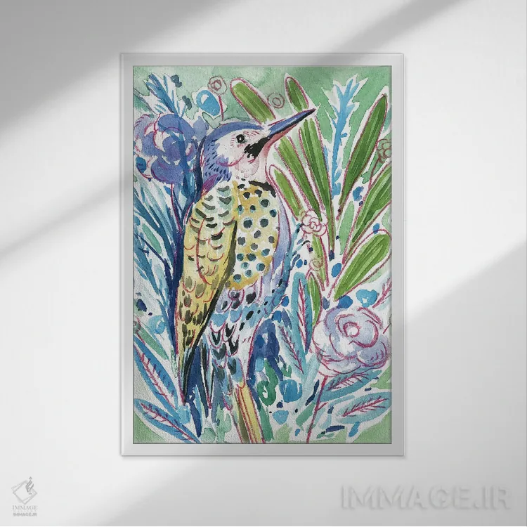تابلو دکوراتیو پرتره گرمسیری III اثر ملیسا وانگ - نمای قابدار سفید