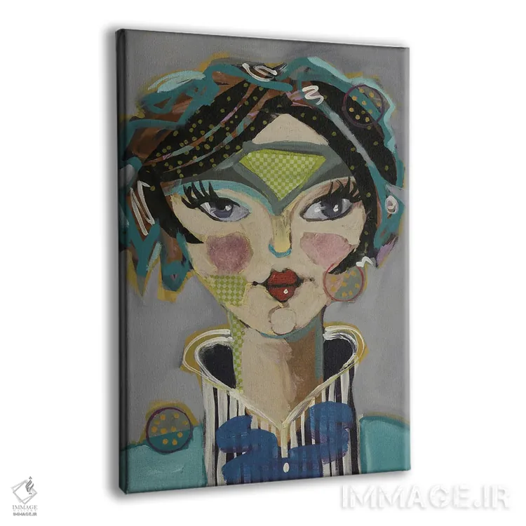 تابلو دکوراتیو بانوی نقاب دار II اثر وینی ایتون - نمای پرسپکتیو محصول