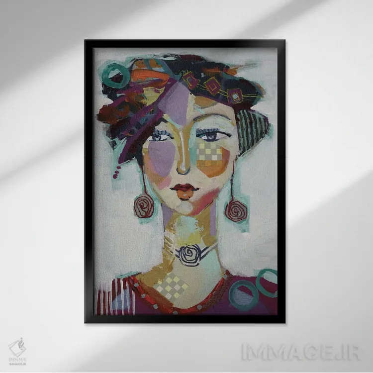 تابلو دکوراتیو لیزی II اثر وینی ایتون - نمای قابدار مشکی