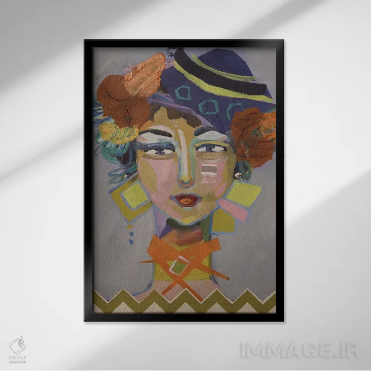 تابلو دکوراتیو کلودیا اول اثر وینی ایتون - نمای قابدار مشکی