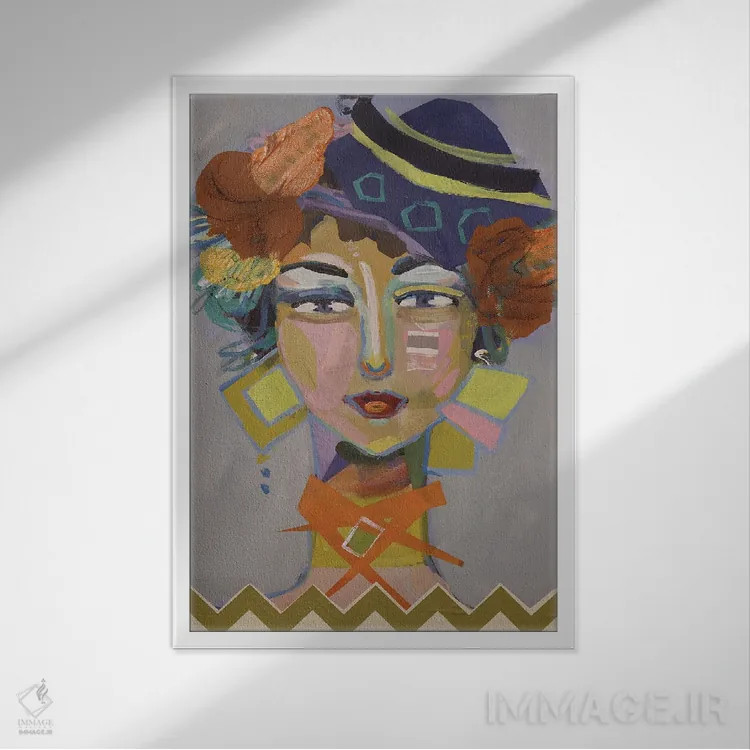 تابلو دکوراتیو کلودیا اول اثر وینی ایتون - نمای قابدار سفید