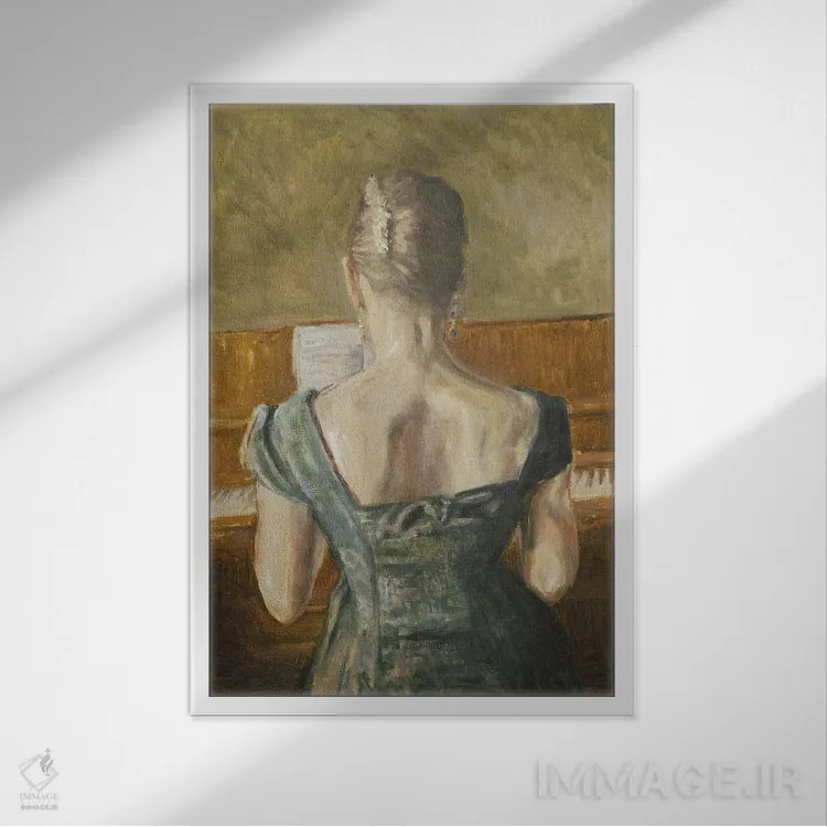 تابلو دکوراتیو و ذهن در جای دیگر اثر ویلیام اوکسر - نمای قابدار سفید