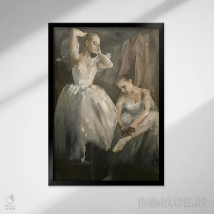 تابلو دکوراتیو باله اثر ویلیام اوکسر - نمای قابدار مشکی
