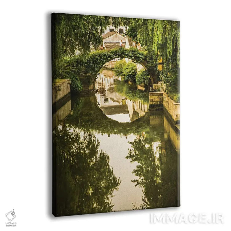 تابلو دکوراتیو Shaoxing City, Zhejiang Province, China. Water Reflections S… اثر ویلیام پری - نمای پرسپکتیو محصول