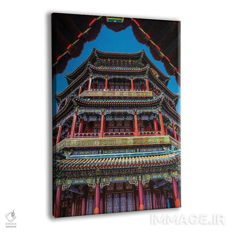 تابلو دکوراتیو Beijing, China. Chinese Characters Below Say Above Clouds Fr… اثر ویلیام پری - نمای پرسپکتیو محصول