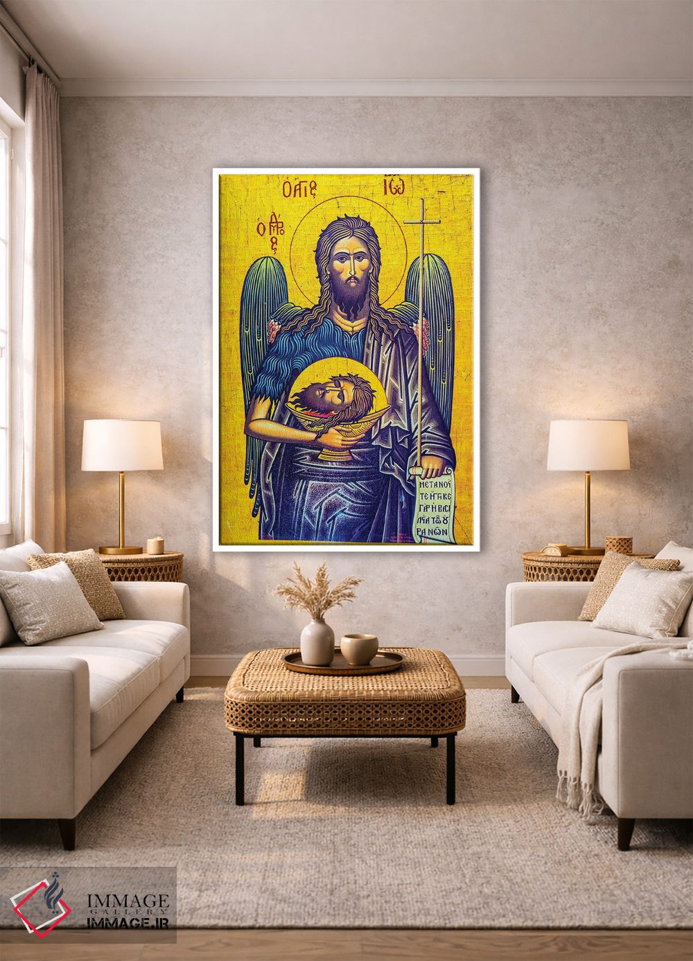 تابلو دکوراتیو Saint George's Greek Orthodox Church, Madaba, Jordan,یحیی تع… اثر ویلیام پری - D1W