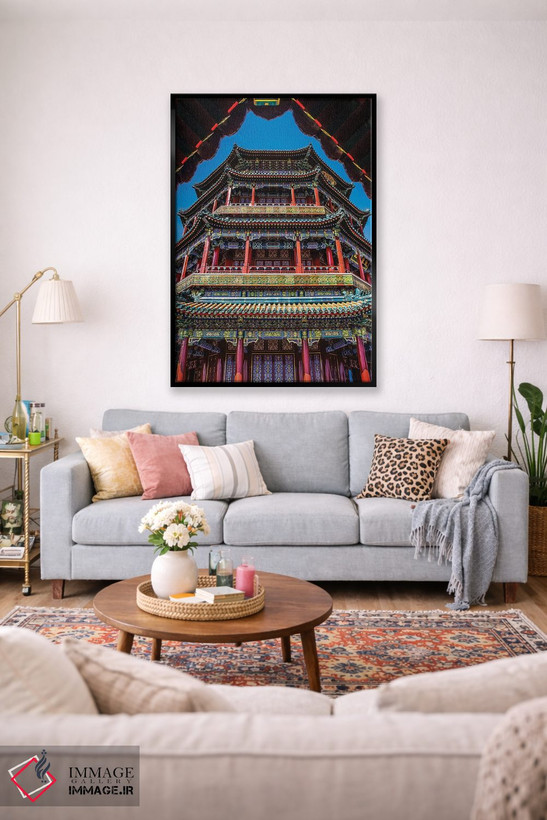 تابلو دکوراتیو Beijing, China. Chinese Characters Below Say Above Clouds Fr… اثر ویلیام پری - D1B