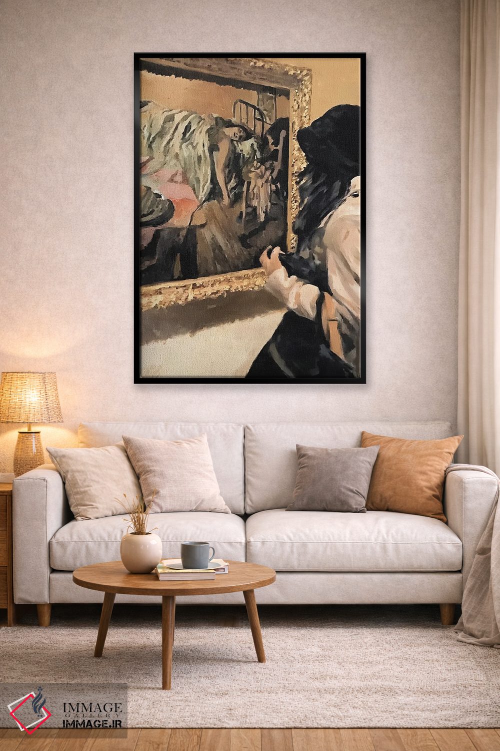 تابلو دکوراتیو Escaping The Rain,عصر دیرهنگام، فرار از باران اثر ویلیام اوکسر - D3B
