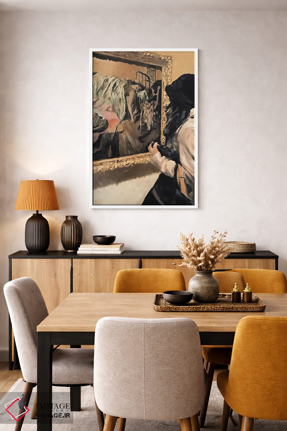 تابلو دکوراتیو Escaping The Rain,عصر دیرهنگام، فرار از باران اثر ویلیام اوکسر - D5W