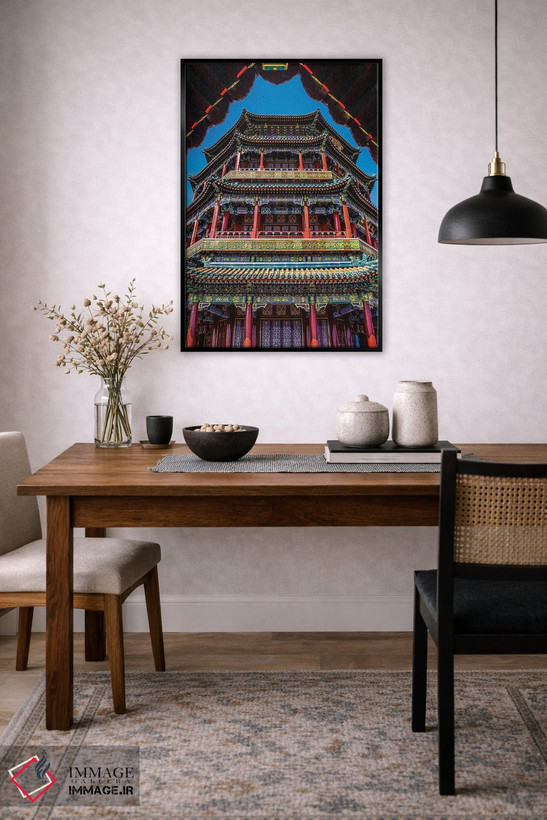 تابلو دکوراتیو Beijing, China. Chinese Characters Below Say Above Clouds Fr… اثر ویلیام پری - D5B