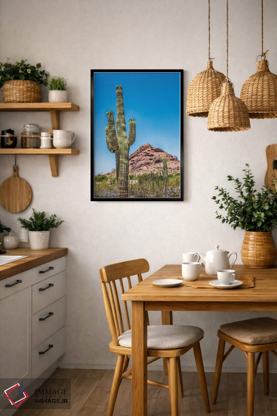 تابلو دکوراتیو Brown Mountain, Desert Botanical Garden, Phoenix, Arizona,شک… اثر ویلیام پری - D5B