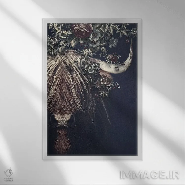 تابلو دکوراتیو هایلندر ۲ اثر واتر ریکن - نمای قابدار سفید