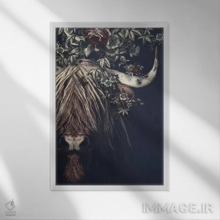 تابلو دکوراتیو هایلندر ۲ اثر واتر ریکن - نمای قابدار سفید