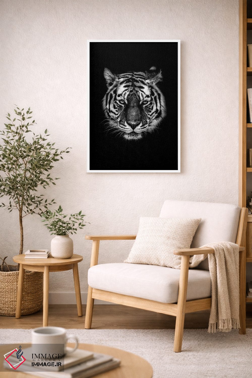 تابلو دکوراتیو ببر سیاه ۱ اثر واتر ریکن - D6W