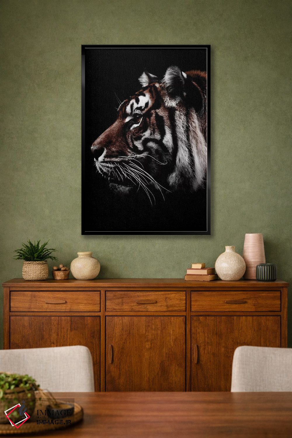 تابلو دکوراتیو Color,ببر سیاه، رنگی اثر واتر ریکن - D2B