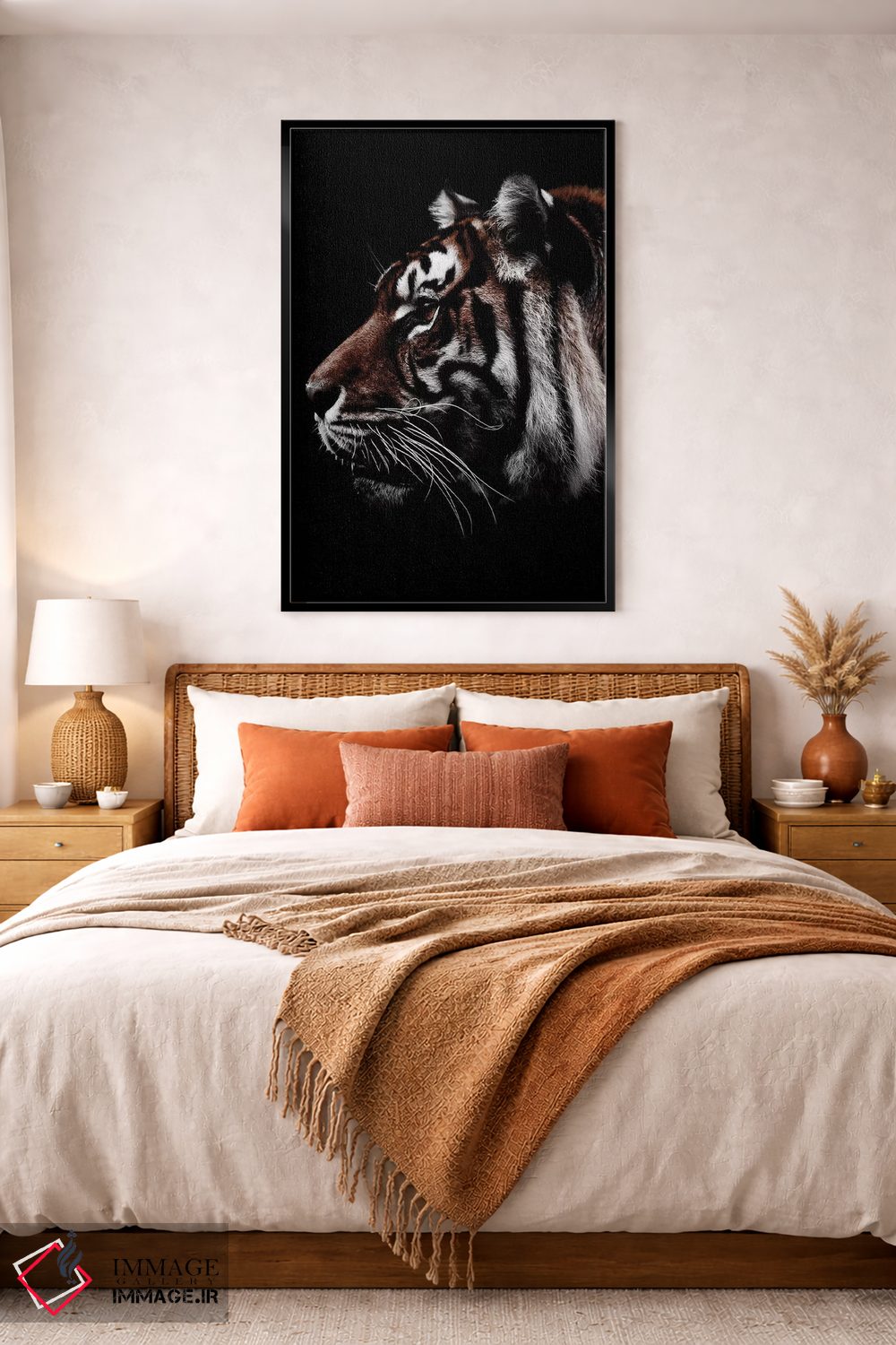 تابلو دکوراتیو Color,ببر سیاه، رنگی اثر واتر ریکن - D4B
