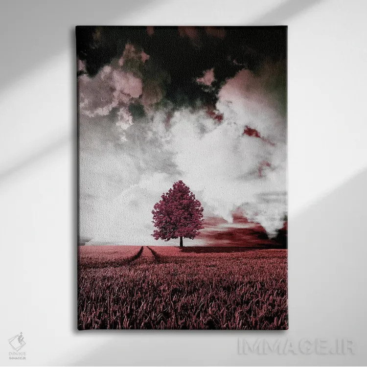 تابلو دکوراتیو پاییز سرخ اثر واتر ریکن - نمای روبهرو روی دیوار