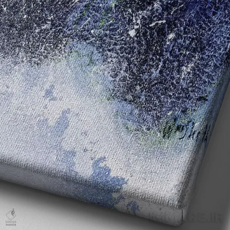 تابلو انتزاعی موج شکن اثر وین اسلیت - نمای نزدیک بافت بوم