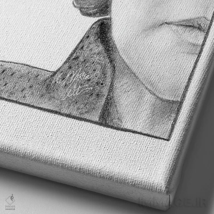 تابلو دکوراتیو ژنرال لیا اثر مارتا ویت - نمای نزدیک بافت بوم