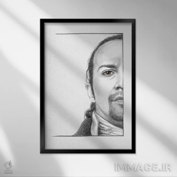 تابلو دکوراتیو ای. هم اثر مارتا ویت - نمای قابدار مشکی