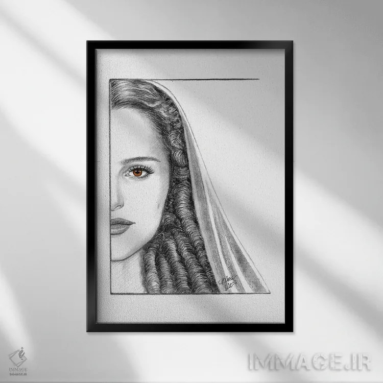 تابلو دکوراتیو پدمه اثر مارتا ویت - نمای قابدار مشکی