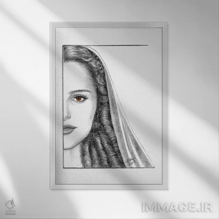 تابلو دکوراتیو پدمه اثر مارتا ویت - نمای قابدار سفید