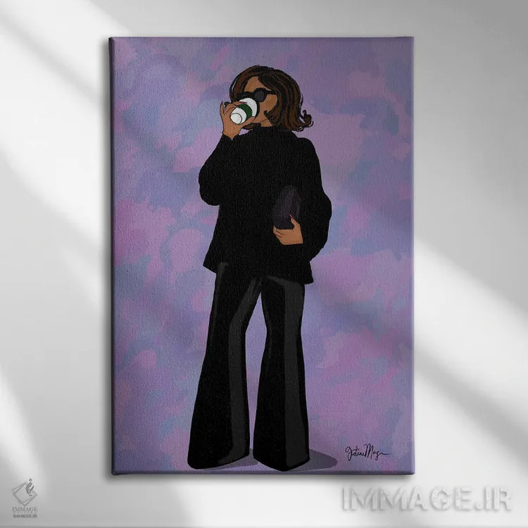 تابلو دکوراتیو وقفه قهوه اثر وینی وستون - نمای روبهرو روی دیوار