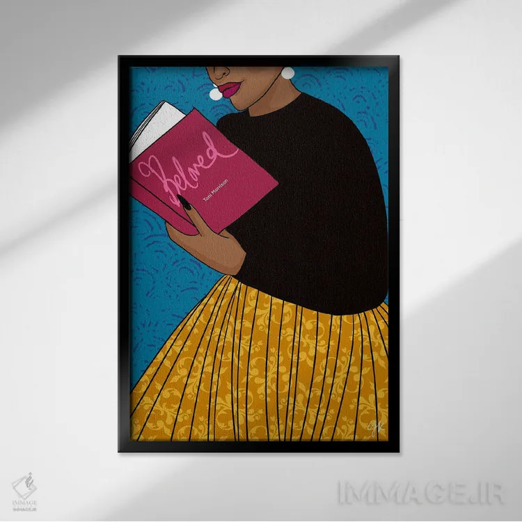 تابلو دکوراتیو محبوب اثر وینی وستون - نمای قابدار مشکی