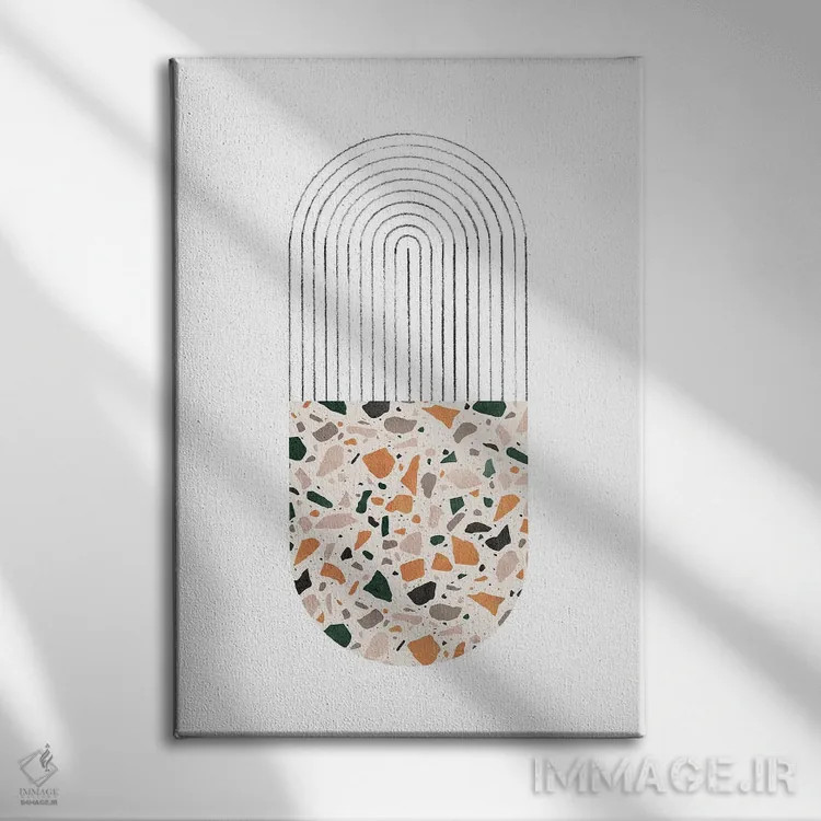 تابلو مینیمال طاق تراتزو اثر ویلز وی - نمای روبهرو روی دیوار