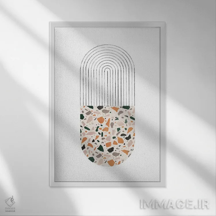 تابلو مینیمال طاق تراتزو اثر ویلز وی - نمای قابدار سفید