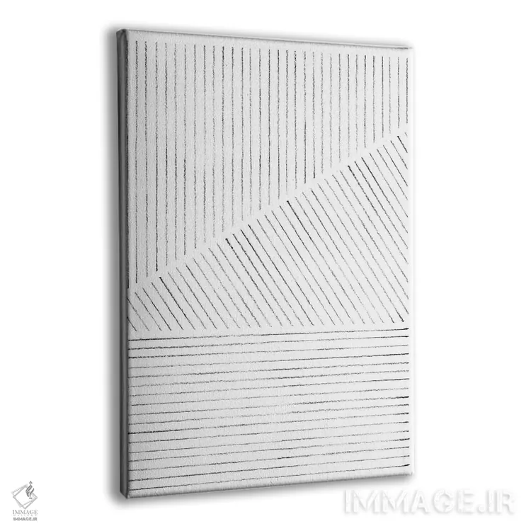 تابلو مینیمال خطوط هندسی انتزاعی اثر ویلز وی - نمای پرسپکتیو محصول