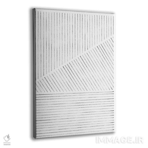 تابلو مینیمال خطوط هندسی انتزاعی اثر ویلز وی - نمای پرسپکتیو محصول