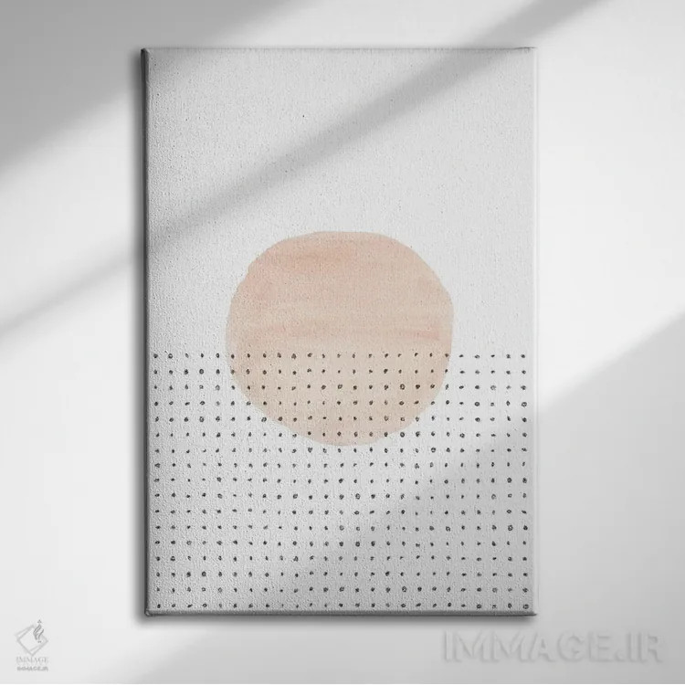 تابلو مینیمال غروب مینیمالیستی انتزاعی اثر ویلز وی - نمای روبهرو روی دیوار