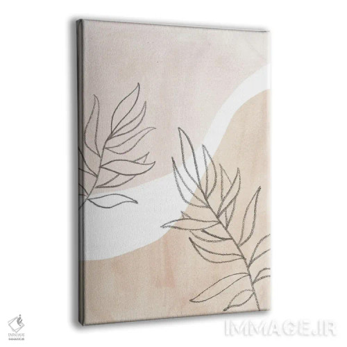 تابلو مینیمال گیاهان خنثی ۲ اثر ویلز وی - نمای پرسپکتیو محصول