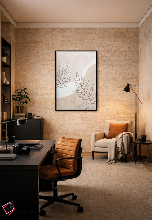 تابلو مینیمال گیاهان خنثی ۲ اثر ویلز وی - D6B