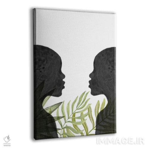 تابلو مینیمال African Inspired,زنان سیاهپوست با الهام از آفریقا اثر ویلز وی - نمای پرسپکتیو محصول