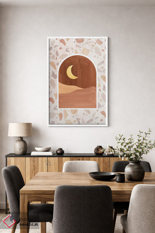 تابلو مینیمال شب کویر ترازو اثر ویلز وی - D4W