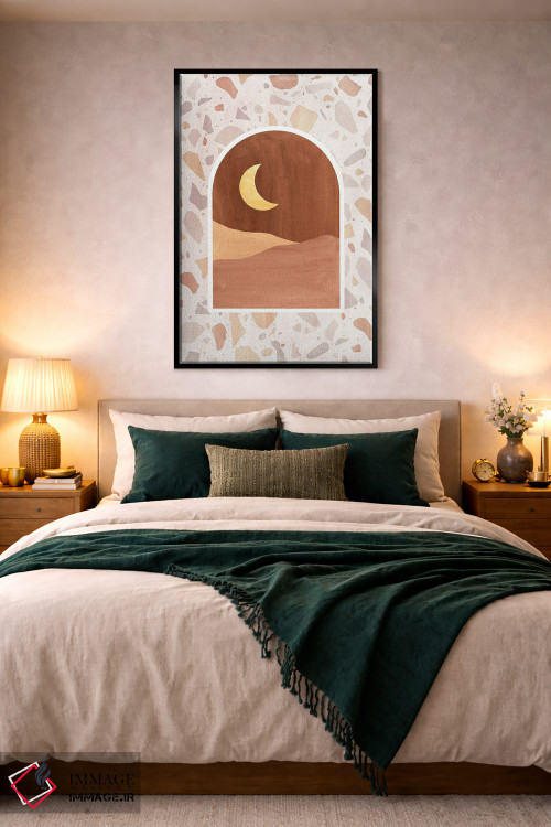 تابلو مینیمال شب کویر ترازو اثر ویلز وی - D5B