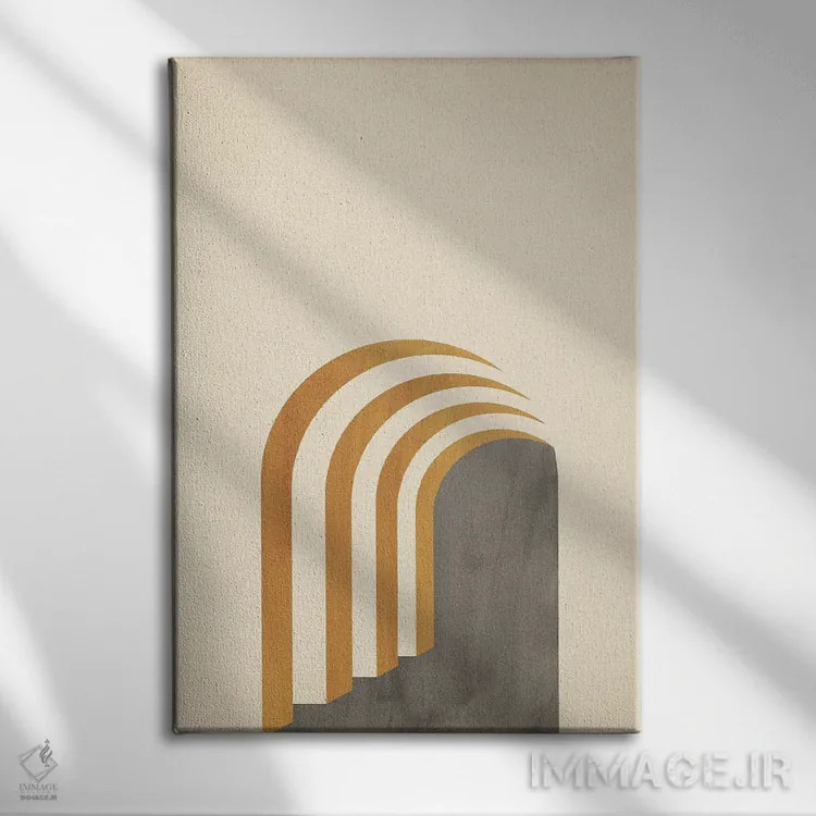 تابلو مینیمال معماری انتزاعی اثر ویلز وی - نمای روبهرو روی دیوار