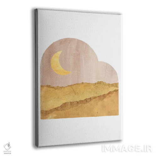 تابلو مینیمال Abstract Shape,منظره مهتابی با فرم انتزاعی اثر ویلز وی - نمای پرسپکتیو محصول