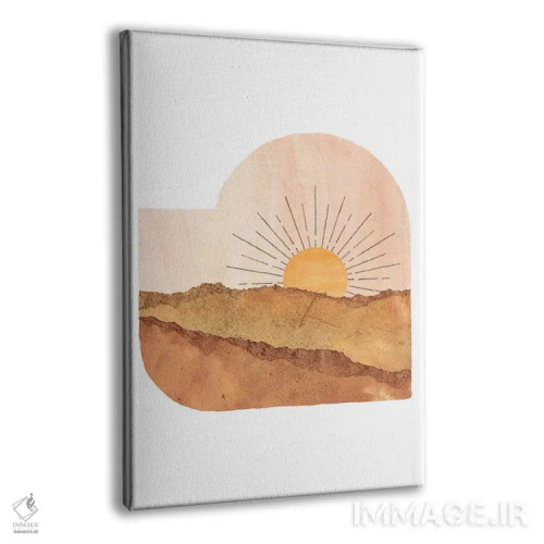 تابلو مینیمال Abstract Shape,منظره تراکوتا با فرم انتزاعی اثر ویلز وی - نمای پرسپکتیو محصول