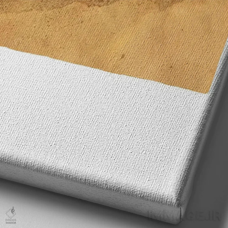 تابلو مینیمال Abstract Shape,منظره مهتابی با فرم انتزاعی اثر ویلز وی - نمای نزدیک بافت بوم